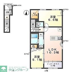 間取図画像 2LDK