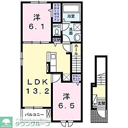 エレガンテ 2LDKの間取図画像