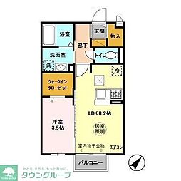 ラマージュおおたかの森 1LDKの間取図画像