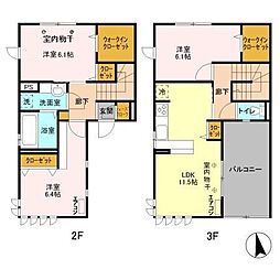ボー・リバージュ 3LDKの間取図画像
