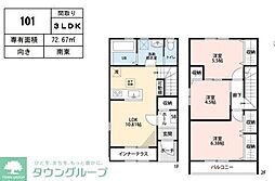 リーブルファイン愛宕駅前I 3LDKの間取図画像