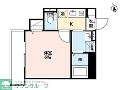 rn Terrace 三郷 1Kの間取図画像