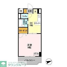 Y.Rレジデンス 1DKの間取図画像