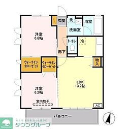 快適空間和 2LDKの間取図画像