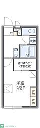 レオパレス桜2 1Kの間取図画像