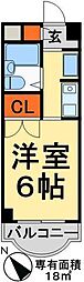 モンシャトー新松戸 1Kの間取図画像