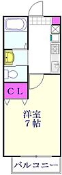 エムズシャトー 1Kの間取図画像