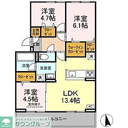 ヴィレオ 3LDKの間取図画像