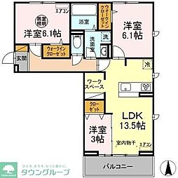 グランパルクA 3LDKの間取図画像