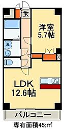KalmiaEast 1LDKの間取図画像