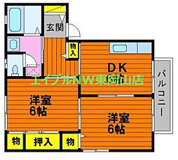 フローラル東岡山 C 2階/-
