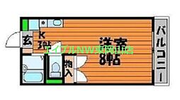 コーポサンライズ 1Kの間取図画像