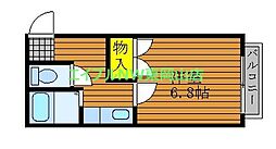 リバーサイドアーバン 1Kの間取図画像