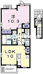 リバーサイドきずなA 2階/-