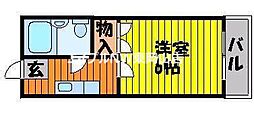 サンレック中井 1Kの間取図画像