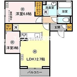 シャリテ 2階/-