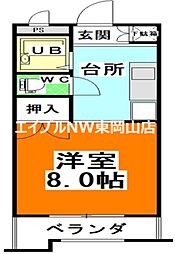 アークハイツ 1Kの間取図画像