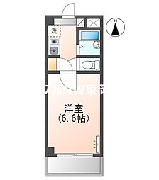 プレアール高島 1Kの間取図画像