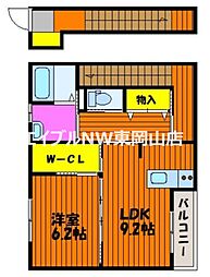 OCTOCasaOmachi2 1LDKの間取図画像