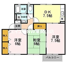 エステート原尾島 3LDKの間取図画像