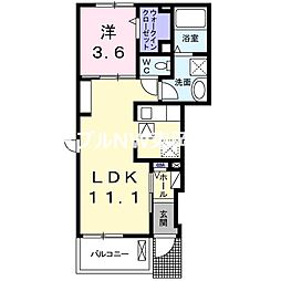 ピエスモンテ 1LDKの間取図画像