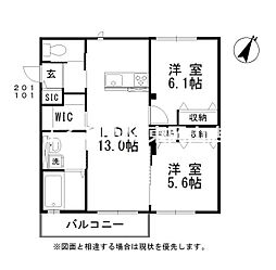 ヴェルジェ 2階/-