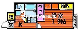 レオパレスＡＩＫＯ 2階1Kの間取り