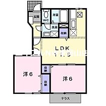 リヴィエール・プレッソＫ　Ｂ  ｜ 岡山県備前市吉永町吉永中（賃貸アパート2LDK・1階・51.79㎡） その2