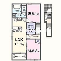 グランテージ和気Ｂ  ｜ 岡山県和気郡和気町尺所（賃貸アパート2LDK・2階・58.60㎡） その2