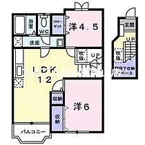 プリムローズ　Ａ棟  ｜ 岡山県岡山市東区南古都（賃貸アパート2LDK・2階・58.53㎡） その2