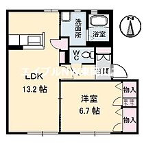 サクセスステージ  ｜ 岡山県岡山市中区土田（賃貸アパート1LDK・1階・47.07㎡） その2