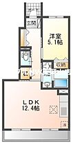 メゾン　クリスタル  ｜ 岡山県岡山市東区西大寺川口（賃貸アパート1LDK・1階・43.99㎡） その2