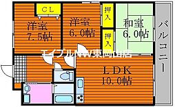 フローラ・アイン 3LDKの間取図画像