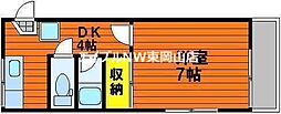 サンハイツ乙多見 1DKの間取図画像