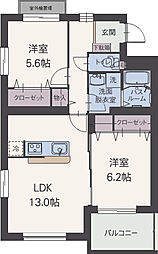 間取図画像 2LDK