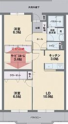 ソレイユM 2SLDKの間取図画像