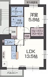 COMFORTVILLA 1LDKの間取図画像