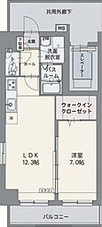 コルディエラ 1LDKの間取図画像