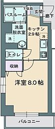 アビターレ平町 1Kの間取図画像
