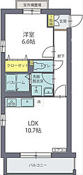 グリーンヒルズEAST1 1LDKの間取図画像