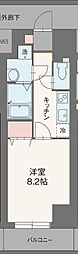 セルビシオ 1Kの間取図画像