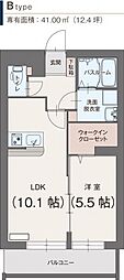 ピーノ湘南 1LDKの間取図画像