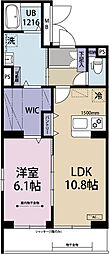 Riz Raffine湘南 1LDKの間取図画像