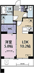 Riz Raffine湘南 1LDKの間取図画像