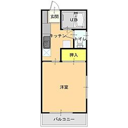 ニューハイツマサミ 1Kの間取図画像