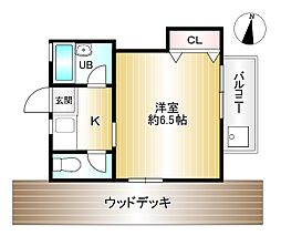 プリマベーラ松原 1Kの間取図画像