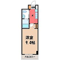 栃木県宇都宮市砥上町（賃貸マンション1K・2階・25.48㎡） その2