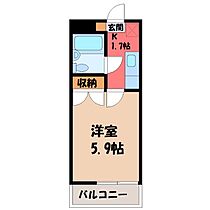 栃木県宇都宮市兵庫塚3丁目（賃貸アパート1K・2階・16.50㎡） その2