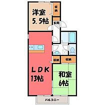 栃木県塩谷郡高根沢町光陽台4丁目（賃貸アパート2LDK・1階・50.09㎡） その2