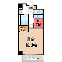 栃木県宇都宮市宿郷2丁目（賃貸マンション1K・5階・34.26㎡） その2